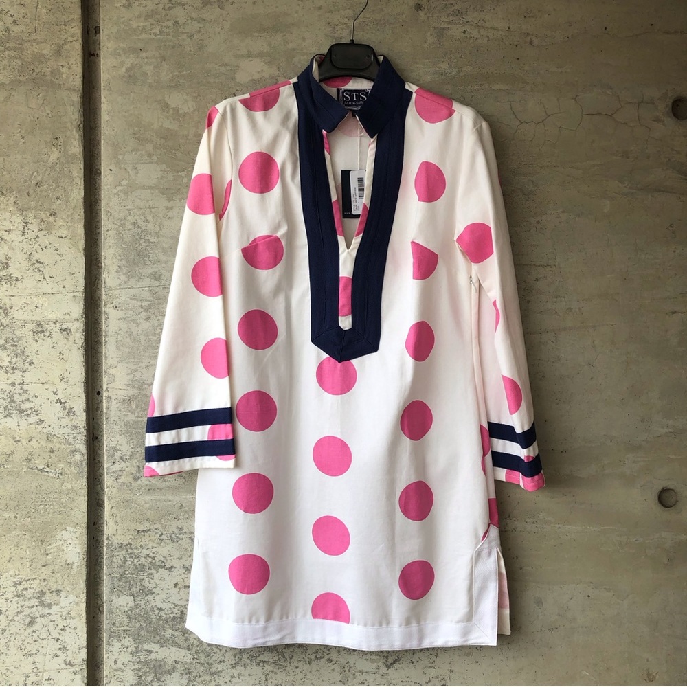 Sail to Sable tunic dress . Size 1 designer, printed poker dot on canvas